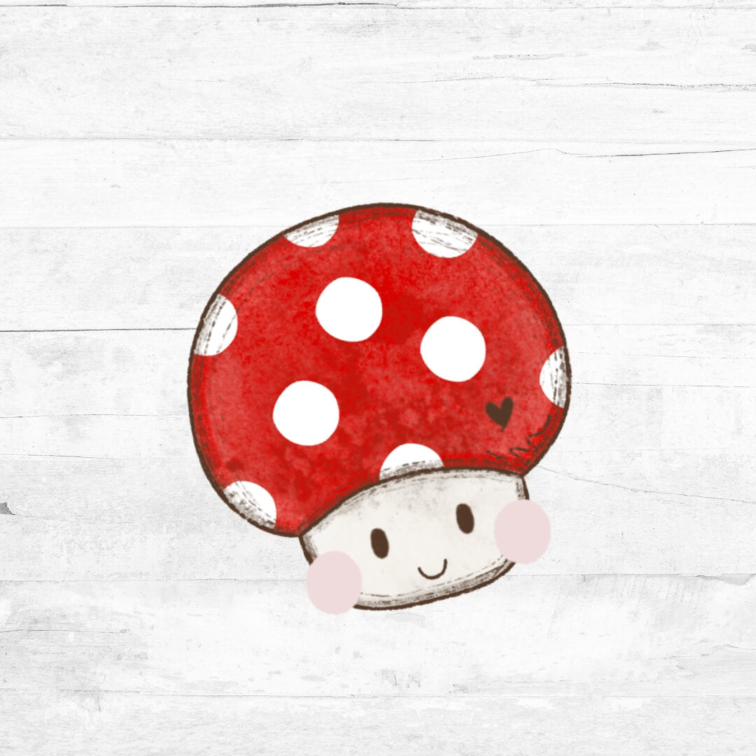 Bügelbild Game On Pilz