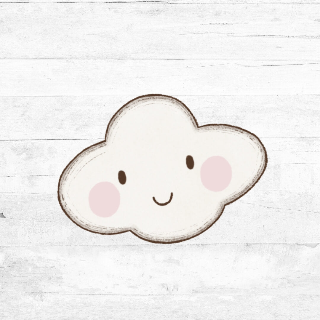 Bügelbild Game On Blume Wolke