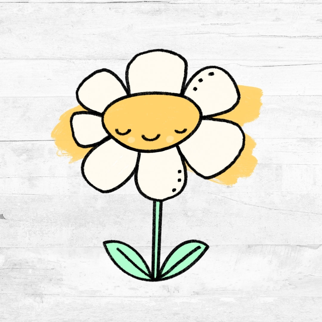 Bügelbild Wonderful World  - Blume 3