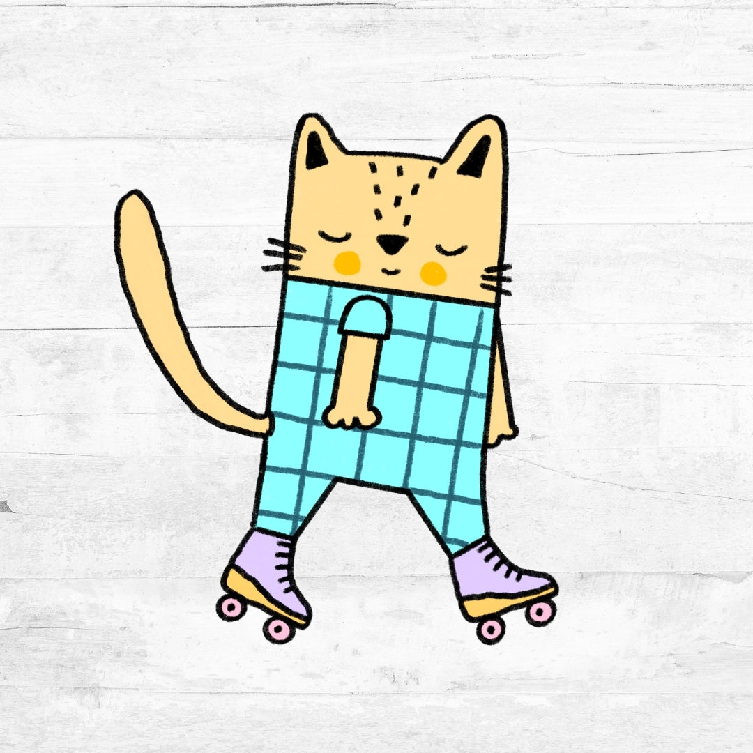 Bügelbild Wonderful World  - Katze 3