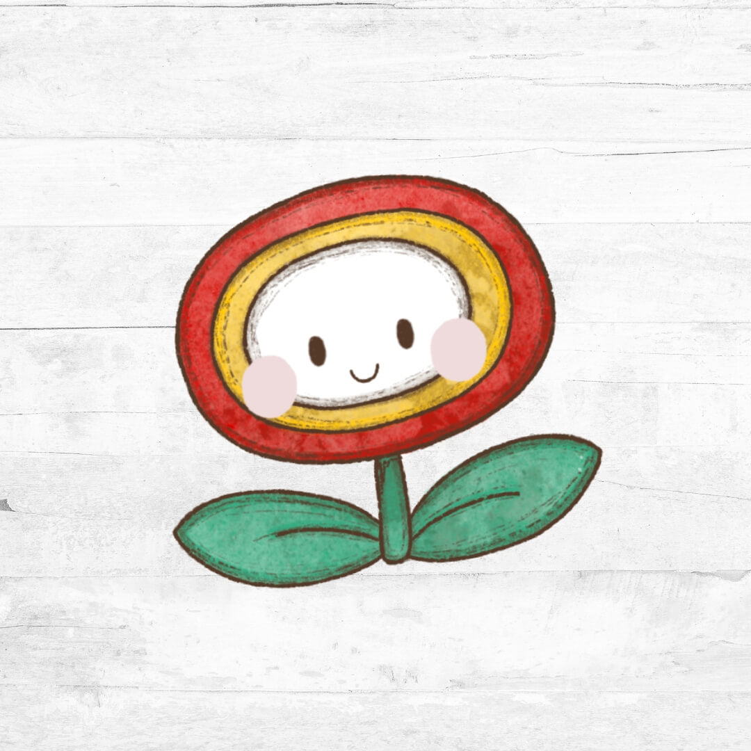 Bügelbild Game On Blume