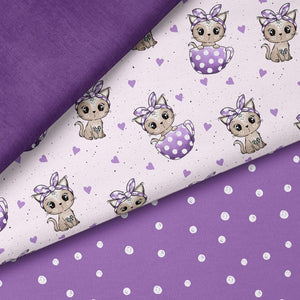 Tassen-KittyPunkte flieder