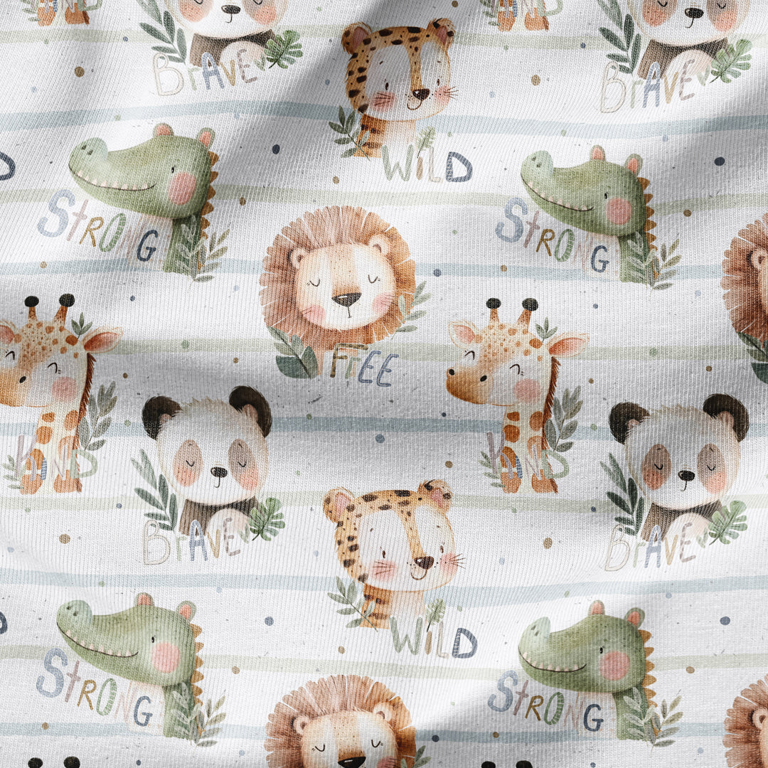 Bügelbild Wildlings - Löwe mit Schrift