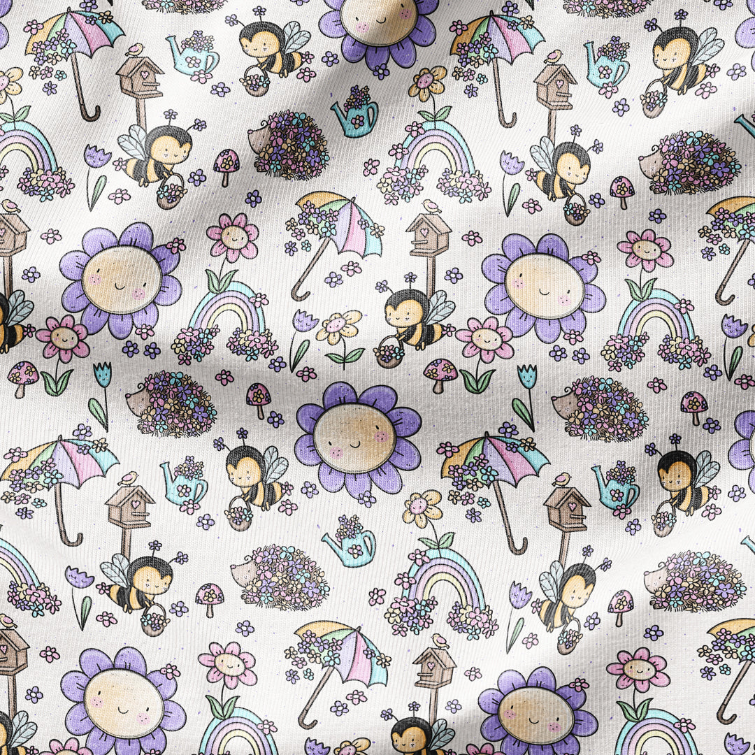 Bügelbild SpringLove - Blume mit Gesicht gelb