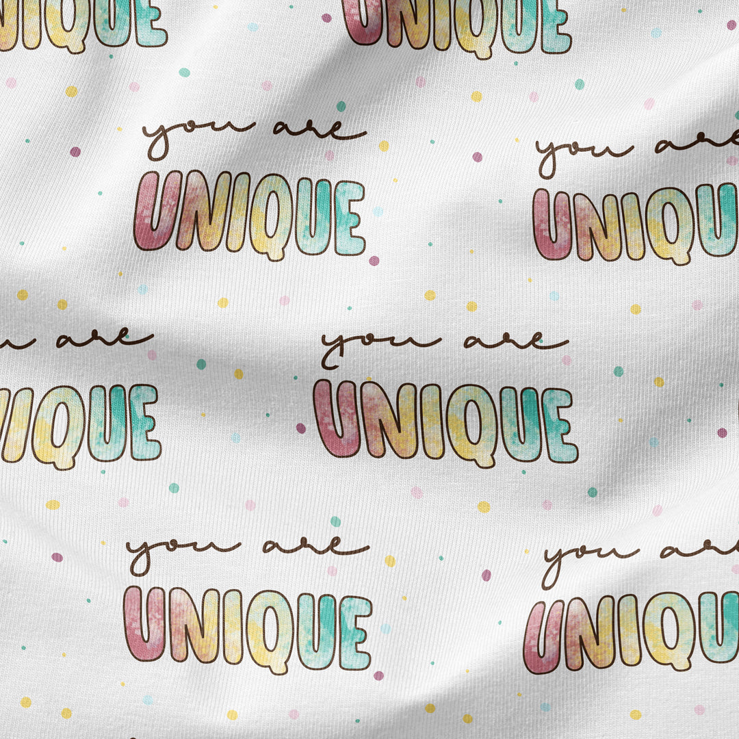 Bügelbild  - You are unique - Schriftzug