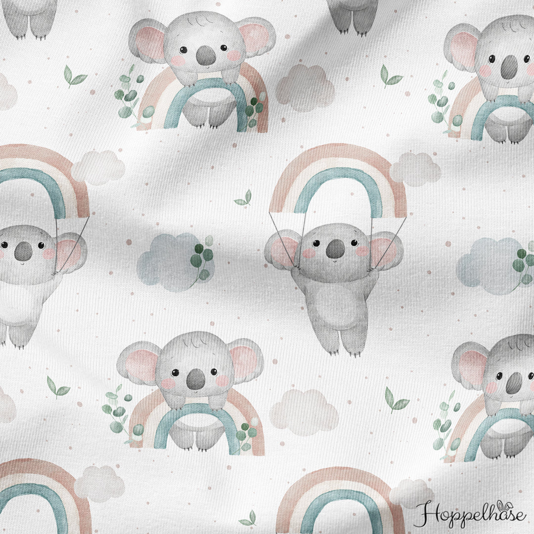Bügelbild Koala mit Regenbogen