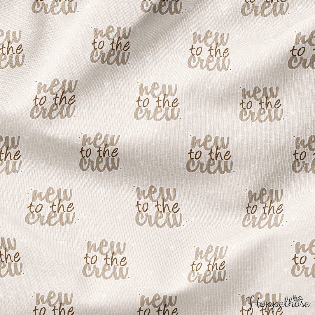 Bügelbild New to the Crew (Blümchen)