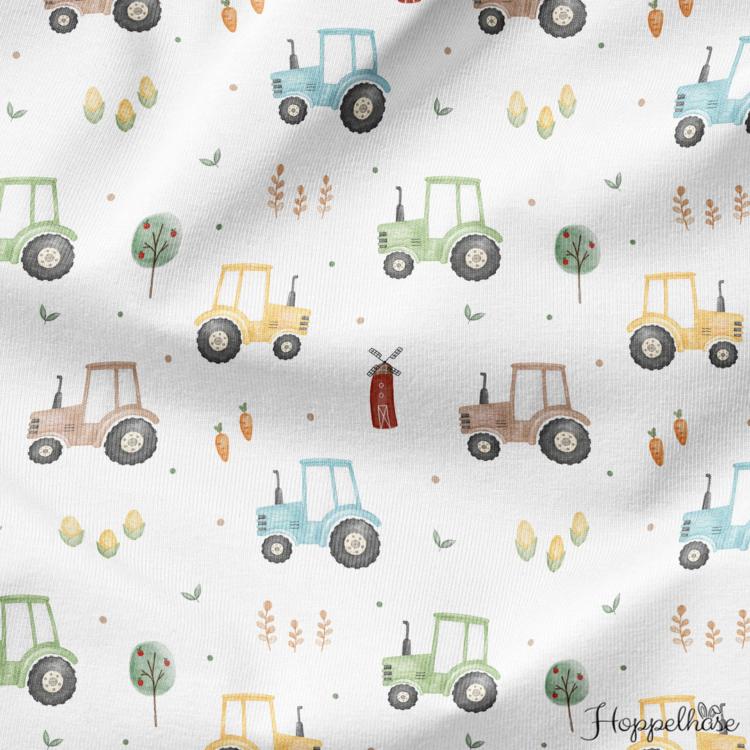 Bügelbild Traktorliebe bunt