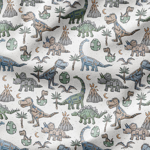 Bügelbild RoboterDinoWorld - Triceratops grau