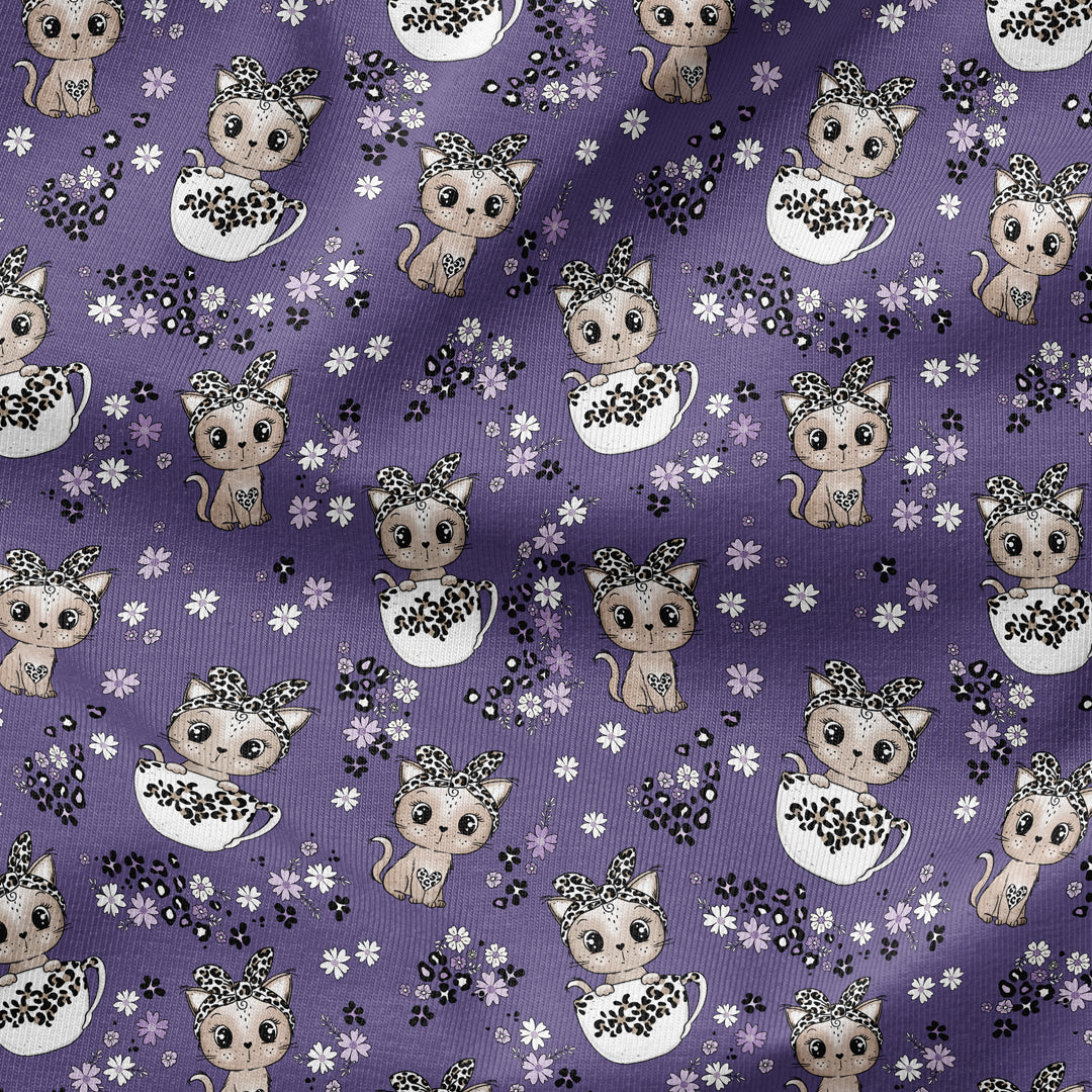 Leo-Tassen-Kitty lila