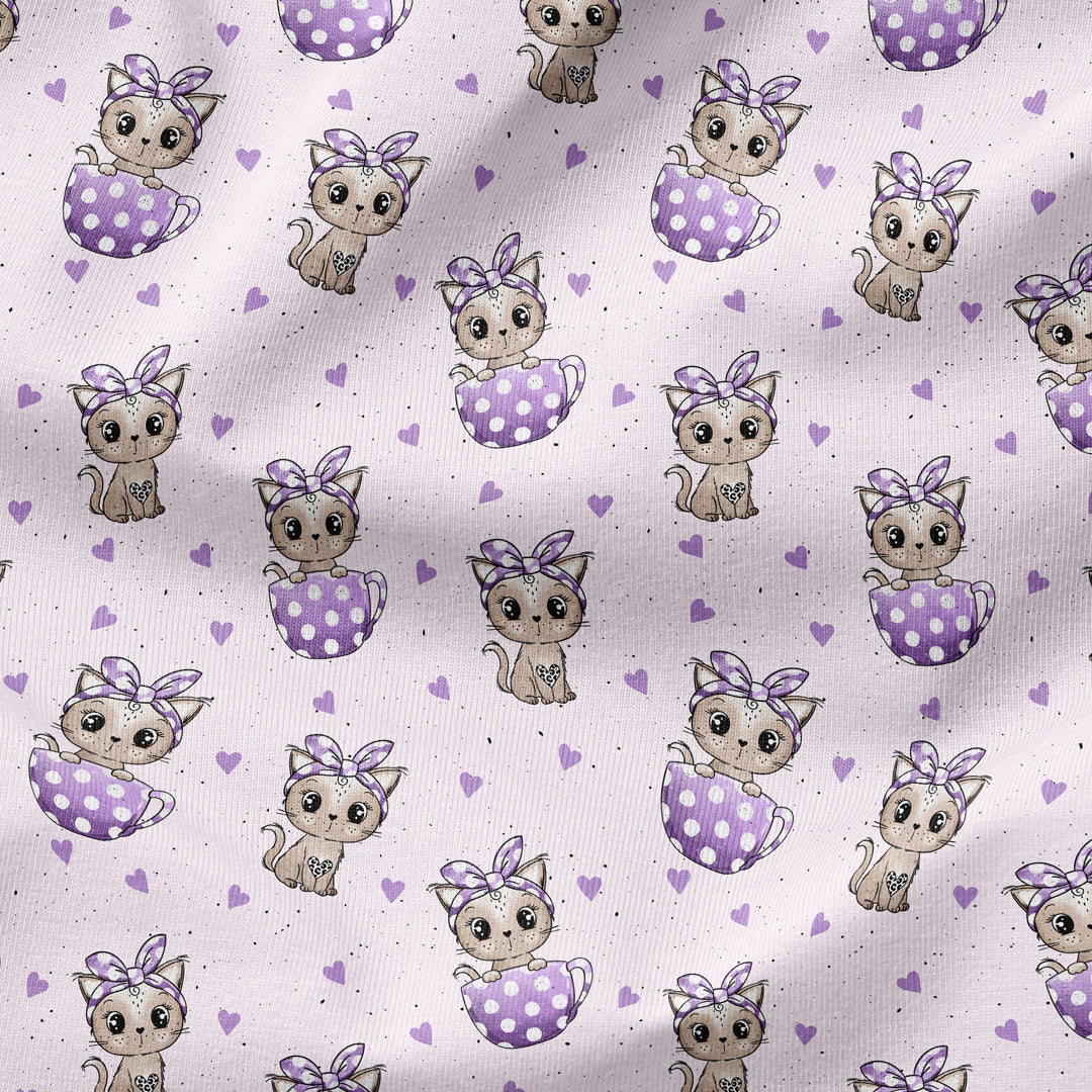 Tassen-KittyPunkte flieder