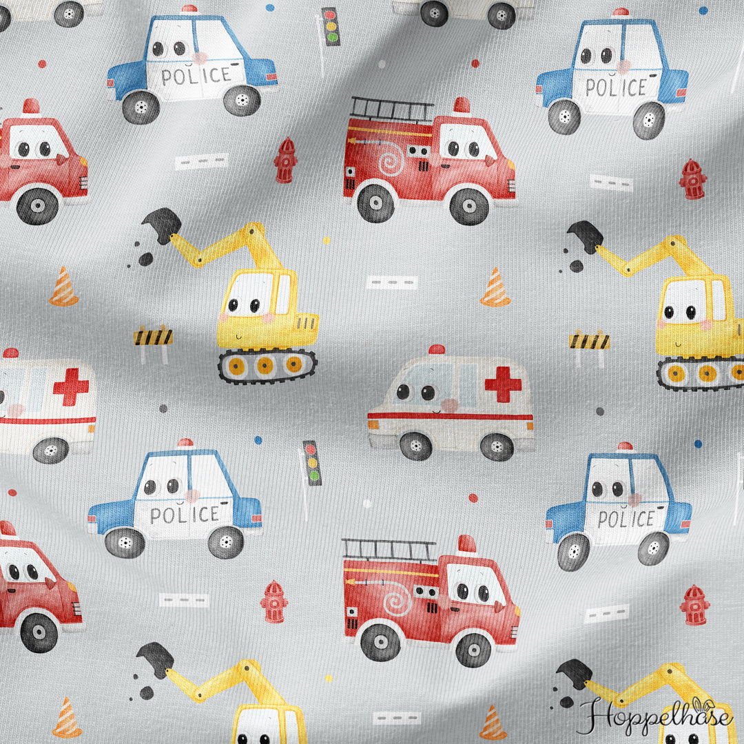 Bügelbild Funny Cars - Feuerwehrauto