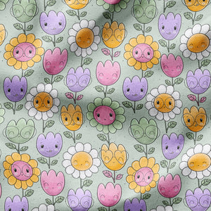 Bügelbild FlowerBabies - Blume lila 2