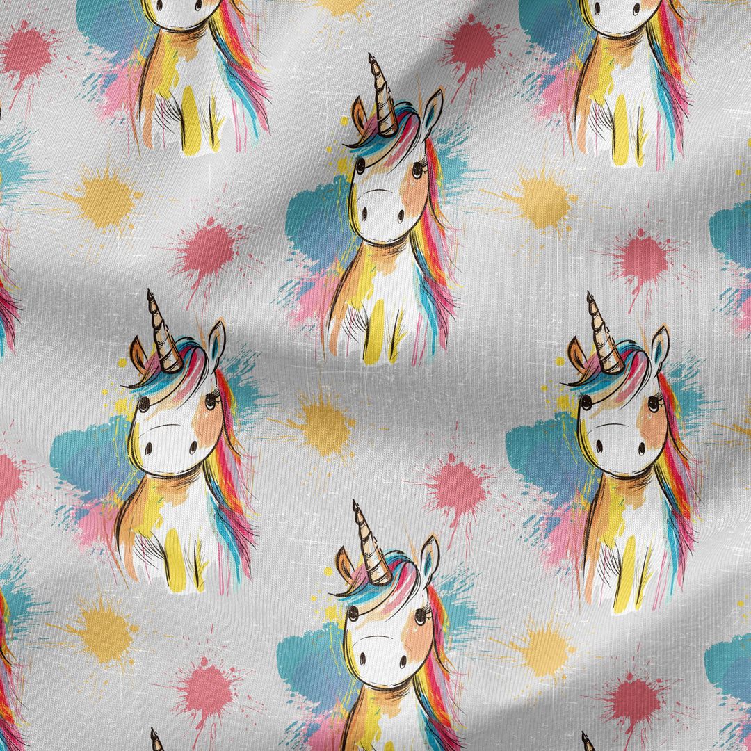 Bügelbild buntes Einhorn