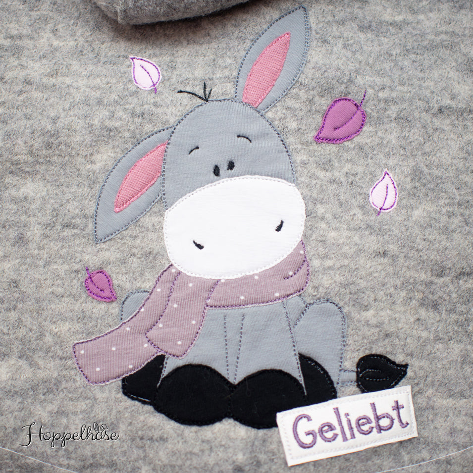 #81 Esel mit Schal von Stickwolke