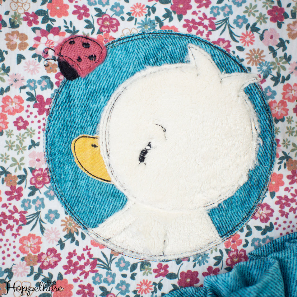 #15 Ente mit Marienkäfer 1 von Stickwolke