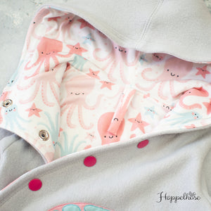 Baumwoll-Fleece Anzug mit Stickbild